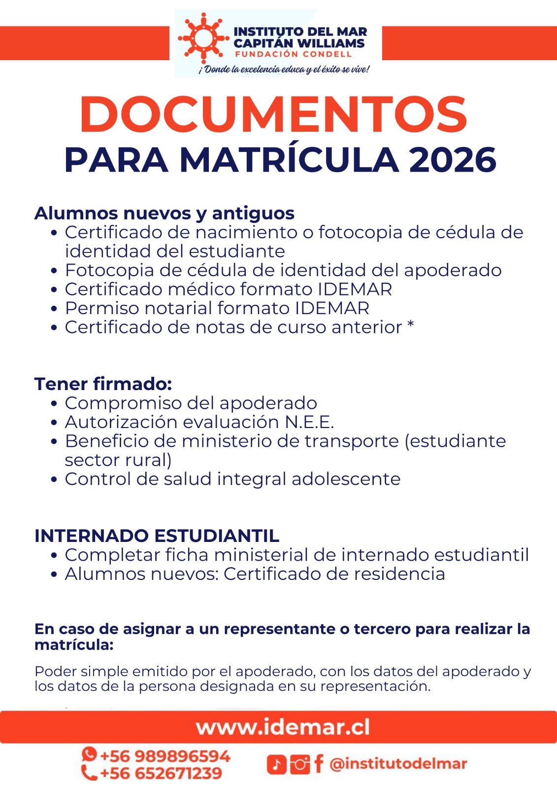 matrícula 2026v1